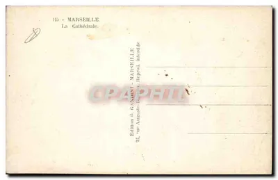 De Kathedraal — Marseille — Uitgave F. GANSELT — Achterkant