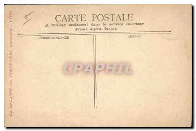 Marseille — Igreja dos Reformados — Magasins des Cordeliers, Lyon — Verso