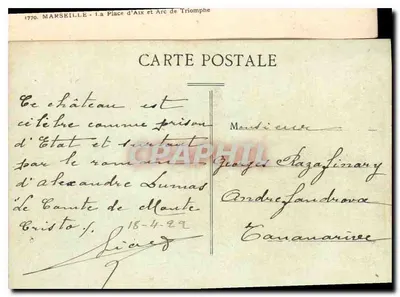 Marseille — Zamek If, strona zachodnia — E. L. n°78 — Rewers