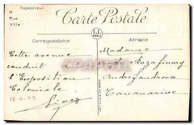 Marseille — Widok Alei Prado z Placu Castellane — LL — Rewers
