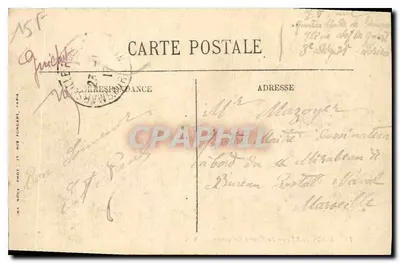 Marselha — O Cours Belsunce — Verso