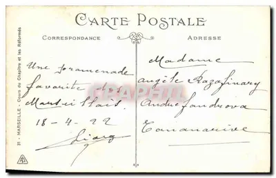 Marseille — Cours du Chapitre i Reformowani — C. C. GUILLE — Rewers