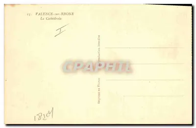 Valence-sur-Rhône — Katedra — Wydrukowane we Francji — Rewers