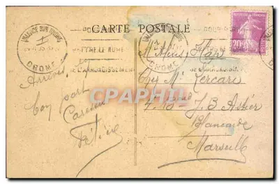 Valence (Drôme) - Praça da República — Vve Charlon édit. n°161 — Verso