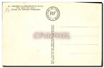 Zamek w Tarascon — widok z lotu ptaka — Francuska Spółka Lotnicza — Rewers