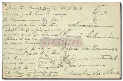 Tarascon — Zamek króla Renégo znajdujący się na bagnie Romen, obecnie miejsce więzienne — wydawca nieznany, numer seryjny 183 — Rewers