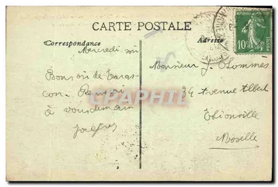 Tarascon — Ogólny widok z mostem wiszącym nad Rhońskim, Zamek króla Renégo i Katedra św. Marthe — Wydawca nieznany, nr 4 — Rewers