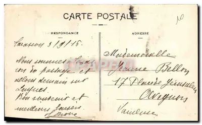 Tarascon — Algemene uitzicht — Trekvaartboot « Lorraine » van de Lyonse Vaartmaatschappij — Uitgave Pierron, Beaucaire — Achterkant