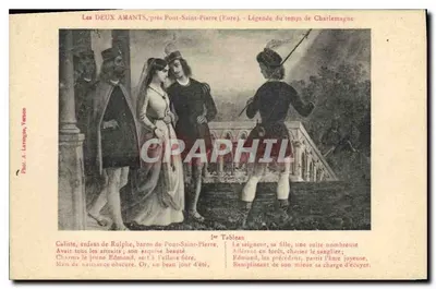 OS DOIS AMANTES, perto de Pont-Saint-Pierre (Eure) — Lenda do tempo de Carlos Magno — Fot. A. Lavergne, Vernon