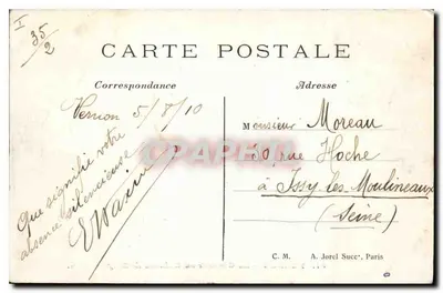 Vernon — De Waterval van het Kasteel van Bizy — C. M. A. Jorel Suce, Parijs — Achterkant