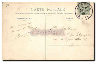 Vernon - Katedra Notre-Dame i stara budowa — Fot. A. L. Vernon — Rewers