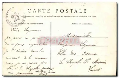 Las Fontainebleau — Klasztor Najświętszej Panny Maryi Zdrowienia — Fototypia L. MENARD, Fontainebleau — Rewers