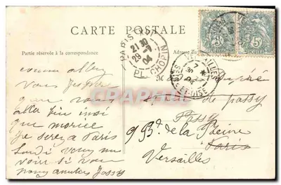 Versajles — Muzeum Trianon — Saniaczek Marie Antoinetty — A. Ronadier, Wyd. Versajles — Rewers