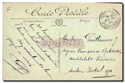 Versailles — Pałac Grand Trianon — Centralny Perystyl — LL nr 291 — Rewers