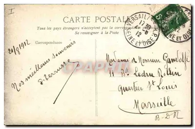 Versailles — Char d'Apollon - Le Tapis-Vert et le Palais — Verso