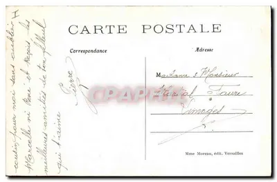 Versailles — Museum of Cars — publisher Mme Moreau — Back