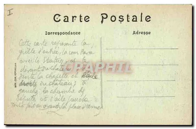 Versailles — O Castelo e a Grade de Honra — Impr. Edia, Versailles — Verso