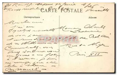 Versajles — Kaserna 1 Génie — Plac d'Armes — Wydawca: Carte d'Agout, nr 374 — Rewers