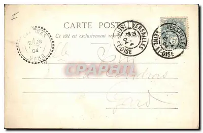 Versailles - Palácio do Petit Trianon — Mme Moreau, editora, Versailles — Verso