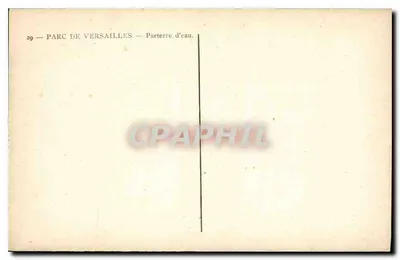 Parque de Versalles — Parterre de agua — n°29 — Reverso