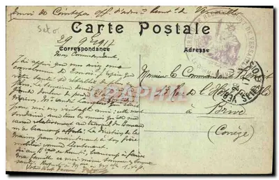 Pałac w Versailles, z lotu ptaka — widok panoramiczny — wydawca nieznany, nr serii 6 — Rewers