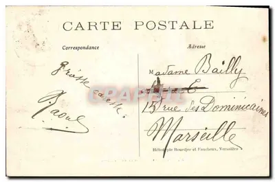 Versailles – Moinho de Trianon — Editor não identificado, n° de série 95 — Verso