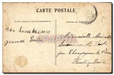 Versailles — La Cour de Marbre, statua di Luigi XIV — Editore non visibile — Verso