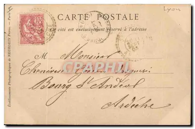 Fouvière, el antiguo Santuario y la Basílica — Colecciones ND Fot. — n° 103 — Reverso