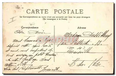 Lyon - Iglesia de los Capuchinos — Tarjeta postal antigua n°119, editor no visible — Reverso