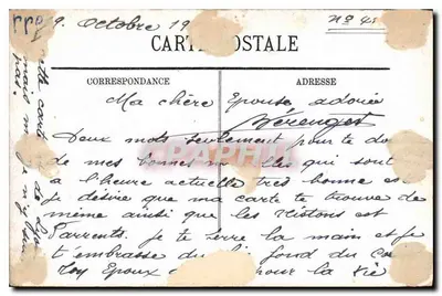 Stara pocztówka Lyon Notre Dame de Fourviere La Facade — Rewers