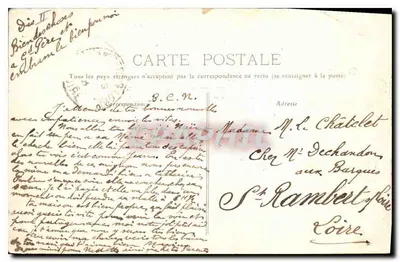 Parc de la Tête d'Or — La Pirogue Antique et le Débarcadère — Éditeur : B.L. - LYON — Verso