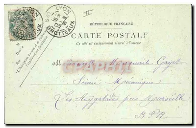 LYON — Het Meer van het Park de la Tête d'Or — LL. — Marie Louise — Achterkant