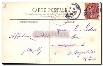 Лyon — Угол Парка Тête d'Or — LL. n° 238 — Оборотная сторона