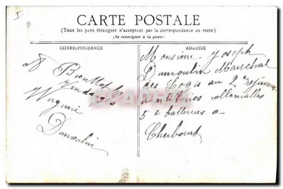 Tarjeta postal antigua Lyon Parque de la Tête d'Or — Reverso