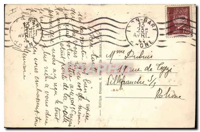 LYON — Parc de la Tête-d'Or — Le coin des Pêcheurs — Édition Dumas — Verso