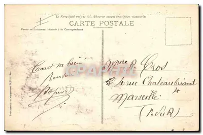 Nizza - Coup de mer - Rauba-Capeu - Terrazza del Sole — Edizione Giletta, n°132 — Verso