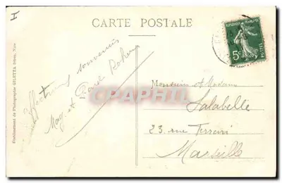 Nice — Ogród Palmiery i Kasyno — Édition Giletta, fot. Nica, nr 11 — Rewers