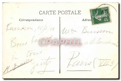 Tarascon — Vista Geral — O ponte suspensa — O Rio Rône — O antigo castelo do rei Rétié & o campanário de Ste Marthe (no primeiro plano o cassino de Beaucaire) — Verso