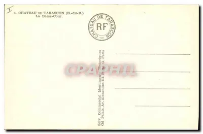 Zamek w Tarasconie — Dół Dworkowy — Serv. Komercyjny Zabytkowych Zamek, Paryż — Rewers