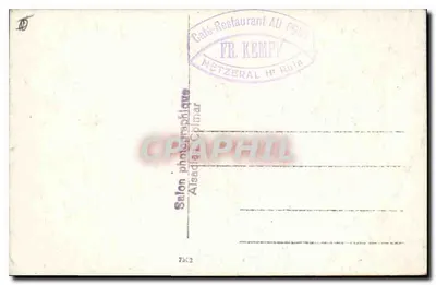 Widok gór w lesie — Alzacja — Salon fotografique FR. KEMPF — Rewers