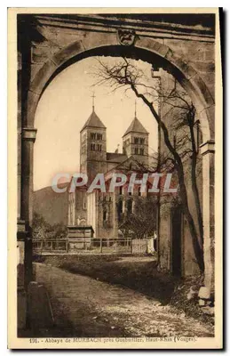 Abadia de Murbach perto de Guebwiller, Alto Reno (Vosges) — vista através de um portal — J. Kuntz, editor