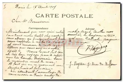 Paris (4 et 5) — Panorama de Paris (côté Est) — Éditeur non identifié, n° de série 401 — Verso