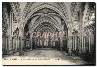 Paris (1º arrondissement) — Interior da Santa Capela — C.M.