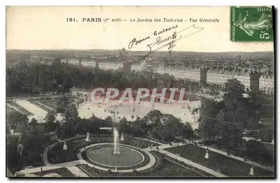 Paryż (1. arrondissement) — Jardin des Tuileries — Ogólny widok — Brown & Caisers, nr 181