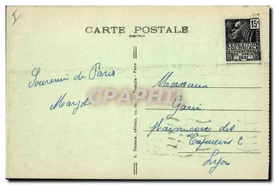 Paryż (1er) — Sąd Handlowy — Pałac Sądu i Konciergeria — J.H. wydawca — Rewers