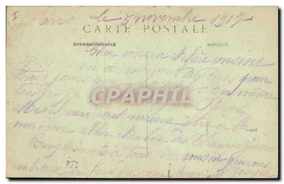 Parijs — Handelsrechterlijke Raad, Paleis van Justitie en Conciergerie — uitgever J.H. — Achterkant