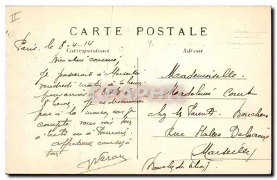 Igreja de Saint-Germain-l'Auxerrois — Paris (1º arrondissement) — editor desconhecido, n° 652 — Verso