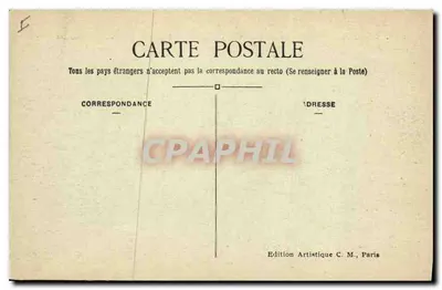 Paryż (1er arrondissement) — Plac Carrousel — Pawiak Richelieuska i Pomnik Gambetty — Wydawnictwo Artystyczne C. M. — Rewers