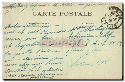 Place du Carrousel — vista tomada desde las Tuileries — F. F. Paris — Reverso