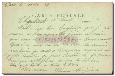 Paris (1º arr.) — A Praça do Carrousel e o Louvre — C. M. n° 250 — Verso